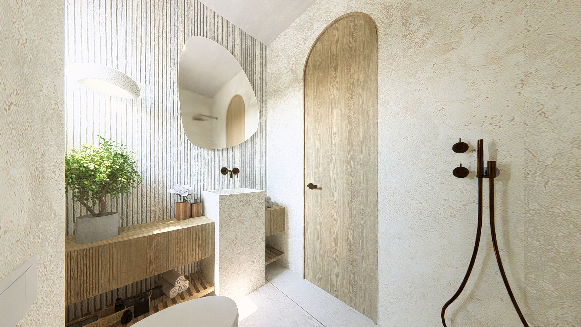 Lagon Residence primary bathroom
